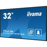 iiyama ProLite LH3275HS-B1AG 31.5" Public Display Zwart, HDMI, DisplayPort, LAN, USB, Audio, WiFi, Android