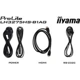 iiyama ProLite LH3275HS-B1AG 31.5" Public Display Zwart, HDMI, DisplayPort, LAN, USB, Audio, WiFi, Android