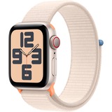 Apple Watch SE (2023) smartwatch Sterrenlicht, 40 mm, Geweven sportbandje, Aluminium, GPS + Cellular
