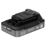 BLACK+DECKER 18V 2.0Ah Li-ion accu oplaadbare batterij Zwart/oranje