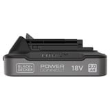 BLACK+DECKER 18V 2.0Ah Li-ion accu oplaadbare batterij Zwart/oranje