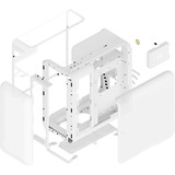 HYTE X50 midi tower behuizing Wit | 2x USB-A | 1x USB-C | Window