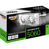INNO3D GeForce RTX 5060 TWIN X2 OC WHITE 8GB grafische kaart DLSS 4, 3x DisplayPort, 1x HDMI 2.1