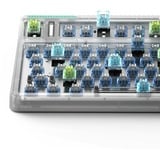 Iqunix OG80 Wormhole Wireless Mechanical Keyboard Grijs, US lay-out (QWERTY), IQUNIX Moonstone, 80% (TKL)	, RGB leds, Hot-swappable, PBT, 2.4GHz | Bluetooth 5.1 | USB-C