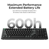Keychron K10 Ultra 8K Wireless Custom Mechanical Keyboard Zwart, US lay-out (QWERTY), Keychron Apex Red, 100%, RGB leds, OSA Double-shot PBT, USB-C | 2.4 GHz | Bluetooth 5.2