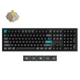 Keychron Q6 Ultra-M4 8K Wireless Custom Mechanical Keyboard, toetsenbord Zwart, US lay-out, Keychron Silk POM Banana, RGB, Hot swap, 8K, 2.4 GHz / Bluetooth 5.2 / USB-C