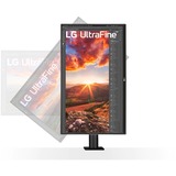 LG 27UN880P-B 27" 4K UHD monitor Zwart, 2x HDMI, 1x DisplayPort, 2x USB-A 3.2 (5 Gbit/s), 1x USB-C 3.2 (5 Gbit/s)