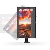 LG Ergo 27UN880P-B 27" 4K UHD monitor Zwart, 2x HDMI, 1x DisplayPort, 2x USB-A 3.2, 1x USB-C