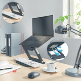 Leitz Ergo Verstelbare Multi-hoek Laptopstandaard Zwart