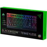 Razer BlackWidow V3 TKL RGB mechanisch gaming toetsenbord Zwart, US lay-out (QWERTY), Razer Green, 80% (TKL)	, RGB leds, TKL, Doubleshot ABS