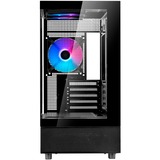 SilverStone Lucid 04 mini tower behuizing Zwart | 2x USB-A | 1x USB-C | RGB | Tempered Glass