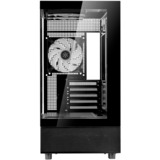 SilverStone Lucid 04 mini tower behuizing Zwart | 2x USB-A | 1x USB-C | RGB | Tempered Glass