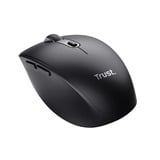 Trust Ozaa Compact Draadloze Muis Oplaadbaar Zwart, 800-3200 Dpi, 2.4GHz, Bluetooth, Stille Knoppen