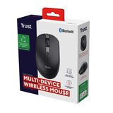 Trust Ozaa Compact Draadloze Muis Oplaadbaar Zwart, 800-3200 Dpi, 2.4GHz, Bluetooth, Stille Knoppen
