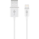 goobay Lightning USB oplaad en synchronisatiekabel Wit, 3 meter