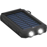 goobay Outdoor Powerbank 8.0 met zonnepaneel  Zwart, 8.000 mAh, 2x USB-A