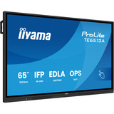 iiyama ProLite TE6513A-B1AG 64.5" 4K Ultra HD Public Display Zwart, Touch, HDMI, DisplayPort, Audio, LAN, WiFi 6, USB-C, Android 14