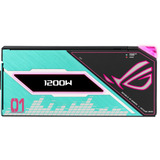ASUS ROG Thor Platinum III Hatsune Miku Edition modulaire 1200 watt voeding  Zwart, 1x 12V-2x6, 4x PCIe, 1x 12 Pin High Power GPU, 4x PCIe, Kabelmanagement
