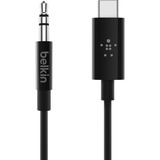 Belkin RockStar 3,5 mm-audiokabel met USB-C-connector Zwart, 90 cm