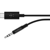 Belkin RockStar 3,5 mm met USB-C-connector kabel Zwart, 90 centimeter
