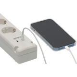 Brennenstuhl Bremounta stekkerdoos 5-voudig met 2 USB C-laadcontactdozen stekkerdoos Wit, 2x USB C