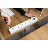 Brennenstuhl Bremounta stekkerdoos 5-voudig met 2 USB C-laadcontactdozen stekkerdoos Wit, 2x USB C