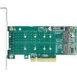 DeLOCK PCI Express x8 Card naar 2x internal NVMe M.2 Key M - Bifurcation controller 