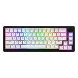Hator Skyfall Wireless RGB mechanisch gaming toetsenbord Zwart, US lay-out (QWERTY), HATOR Aurum Sterling, 65%, 65%, RGB, Double shot ABS, Hot-swap, 2.4GHz / Bluetooth / USB-C