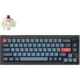 Keychron V2 Max-D3 RGB mechanisch toetsenbord Zwart, US lay-out (QWERTY), Gateron Jupiter Brown, 65%, RGB leds, Double-shot PBT, hot swap, 2.4 | Bluetooth | USB-C, Knob