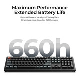 Keychron V6 Ultra 8K Wireless Custom Mechanical Keyboard Zwart, US lay-out (QWERTY), Keychron Silk POM Red, 100%, 100%, RGB, Hot swap, 2.4 GHz / Bluetooth 5.3 / USB-C