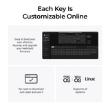 Keychron V6 Ultra 8K Wireless Custom Mechanical Keyboard Zwart, US lay-out (QWERTY), Keychron Silk POM Red, 100%, 100%, RGB, Hot swap, 2.4 GHz / Bluetooth 5.3 / USB-C
