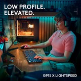 Logitech G915 X LIGHTSPEED Low-Profile RGB mechanisch gaming toetsenbord Zwart, US-International lay-out (QWERTY), GL Tactile, 100%, Double-Shot PBT, LIGHTSPEED