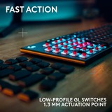 Logitech G915 X LIGHTSPEED Low-Profile Wireless Gaming Keyboard Zwart, US-International, GL Tactile, Double-Shot PBT, RGB, LIGHTSPEED draadloos / Bluetooth / USB-C