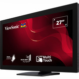 ViewSonic 10-point Touch Screen monitor TD2760 27"  Zwart, 1x HDMI, 1x DisplayPort, VGA, USB-A, USB-B