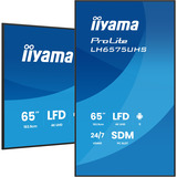 iiyama ProLite LH6575UHS-B2AG 64.5" 4K Ultra HD Public Display Zwart (mat), 3x HDMI | 1x DisplayPort | LAN | WiFi | 24/7