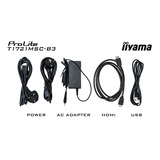 iiyama ProLite T1721MSC-B3 17" touchscreen monitor Zwart (mat), VGA, HDMI, Audio, 75Hz, Touch
