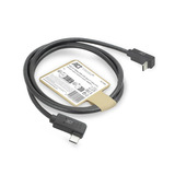 ACT Connectivity USB 3.2 USB-C (omhoog/omlaag haaks) naar USB-C (links/rechts haaks) kabel Zwart, 10 Gbit/s, 60W, 0,5 meter