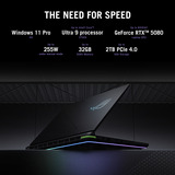 ASUS ROG Strix G18 G815LP-S9164W 18"  gaming laptop Donkergrijs | Ultra 9 275HX | RTX 5070 | 32 GB | 1 TB SSD