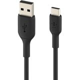 Belkin BOOST CHARGE USB-C/ USB-A kabel Zwart, 15 centimeter, CAB001bt0MBK