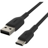 Belkin BOOST CHARGE USB-C/ USB-A kabel Zwart, 15 centimeter, CAB001bt0MBK