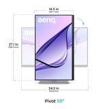 BenQ MA270U MacBook monitor voor allround professionals 27" 4K UHD  Wit, 2x HDMI, USB-C, 2x USB-A, HDR10, Sound