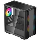 DeepCool CC360 ARGB mini tower behuizing Zwart | 2x USB-A | RGB | Window