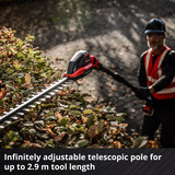EINHELL Accu Telescoop Heggenschaar GP-HH 18/50 Li T BL-Solo Rood/zwart, Accu en oplader niet inbegrepen