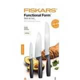 Fiskars Functional Form Starterset 3-delig bestek Zwart/roestvrij staal, Japans roestvrij staal | handvat met SoftGrip