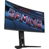 GIGABYTE MO34WQC2 OLED 34" Curved UltraWide gaming monitor Zwart, 2x HDMI, DisplayPort, 2x USB-A, USB-B, USB-C, 240 Hz