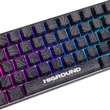 Higround BLACKICE Base 65 Keyboard, gaming toetsenbord Zwart/wit, US lay-out, Gateron KS-37B, 65%, RGB leds, Dye-sub PBT, Hot-swap