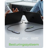 ICY BOX M.2 NVMe/SATA SSD enclosure met RGB light externe behuizing Grijs, USB 3.2 Gen 2 Type-C®