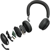 Jabra Evolve2 75 headset Zwart, Link380c, Microsoft Teams