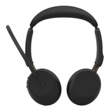 Jabra Evolve3 65 MS on-ear headset Zwart, USB-C with Dongle, Bluetooth 5.3