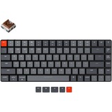 Keychron K3-D3 V2, toetsenbord Zwart/grijs, US lay-out, Keychron Low Profile Optical Brown, white leds, TKL, ABS, hot swap, Bluetooth 5.1
